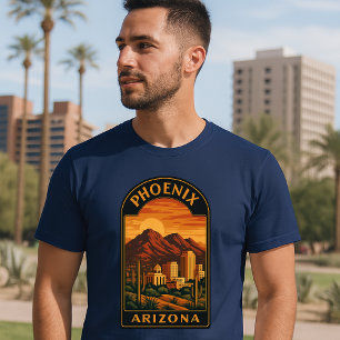 Camiseta Phoenix Arizona Retro Art Deco