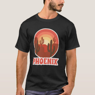 Camiseta Phoenix Arizona Retro Saguaro Cactus Desert Mounta