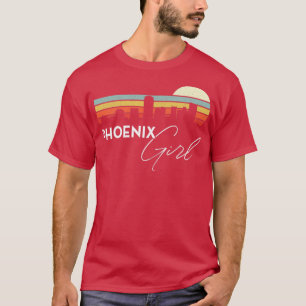 Camiseta Phoenix Chica Retro Sunset City Skyline Souvenir