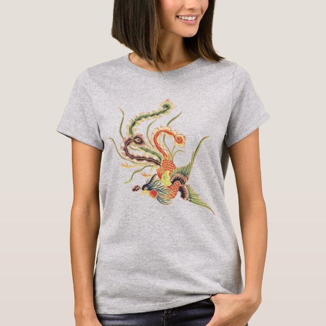 Camiseta Phoenix Chino - Ar De Aves Mitológicas Fenghuang (Anverso)