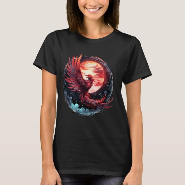 Camiseta Phoenix Firebird Sunset Mythtic Bird Phoenix Risi (Anverso)