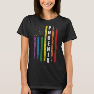 Camiseta Phoenix La Bandera Estadounidense Arcoiris Gay Lgb