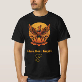 Camiseta Phoenix Lotus Moon - Perdurar. Curar. Inspira. Res