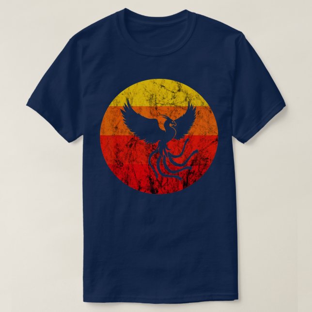 Camiseta Phoenix Mythical Bird Retro Vintage Sunset Rising (Diseño del anverso)