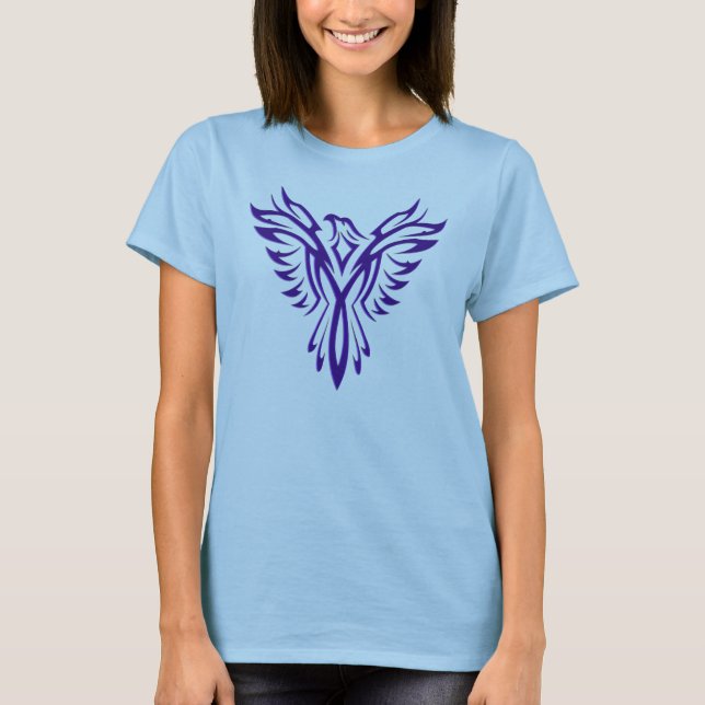 Camiseta Phoenix que sube en púrpura (Anverso)