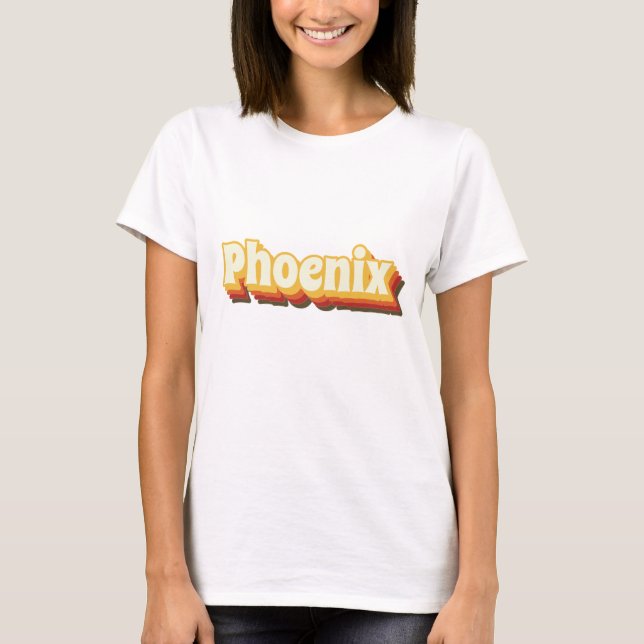 Camiseta Phoenix Retro Vintage Textos (Anverso)