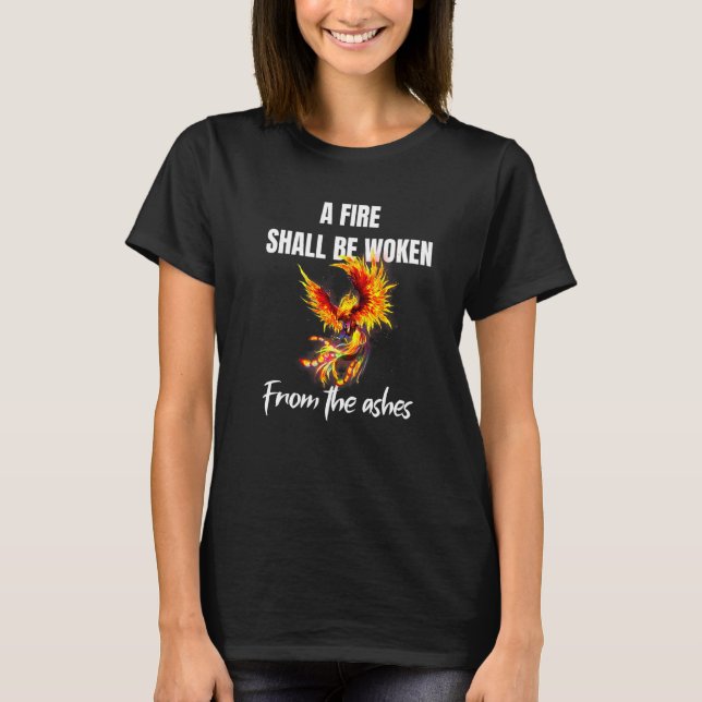 Camiseta Phoenix Rising Cita Surge De Ashes Reborn S (Anverso)