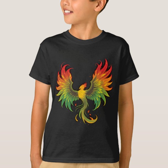 Camiseta Phoenix Rising – Ein Design voller Kraft und Wiede (Anverso)