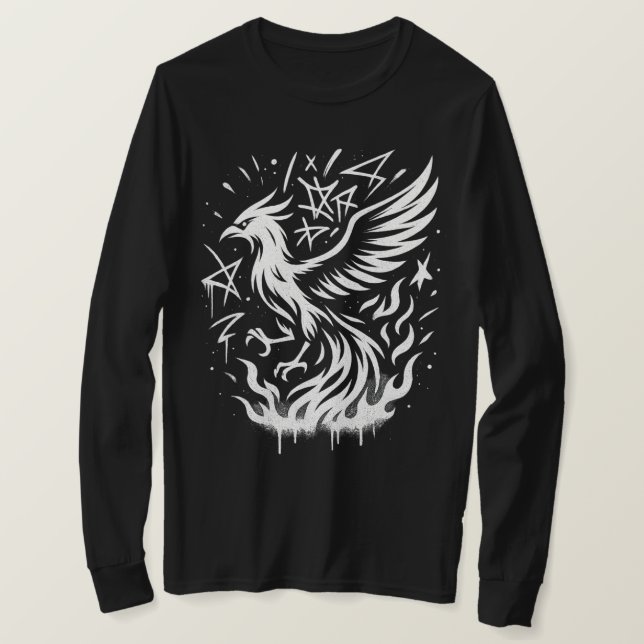 Camiseta Phoenix Rising: El Fuego del Samurái (Anverso del diseño)