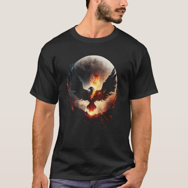 Camiseta Phoenix Rising From Ashes Resurrectio Rebirth New  (Anverso)