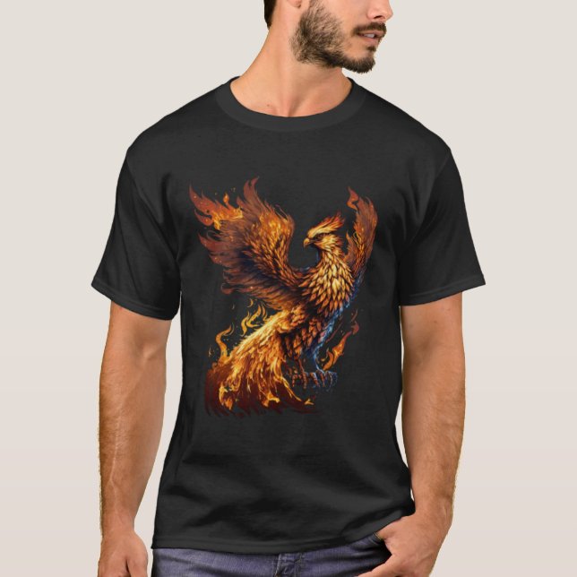 Camiseta Phoenix Rising From Ashes Resurrection Rebirth New (Anverso)