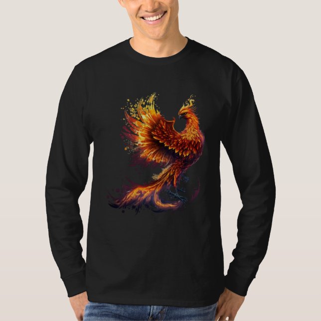 Camiseta Phoenix Rising From Ashes Resurrection Rebirth New (Anverso)