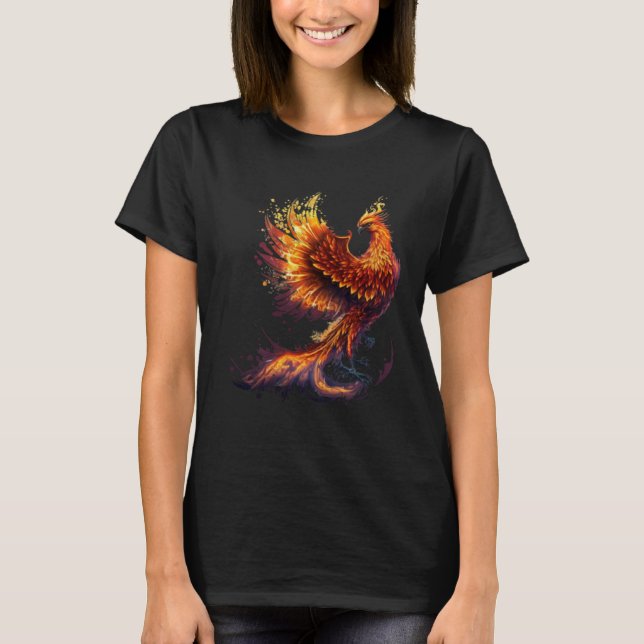 Camiseta Phoenix Rising From Ashes Resurrection Rebirth New (Anverso)