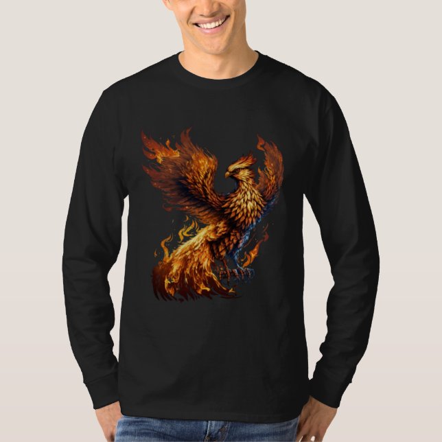 Camiseta Phoenix Rising From Ashes Resurrection Rebirth New (Anverso)