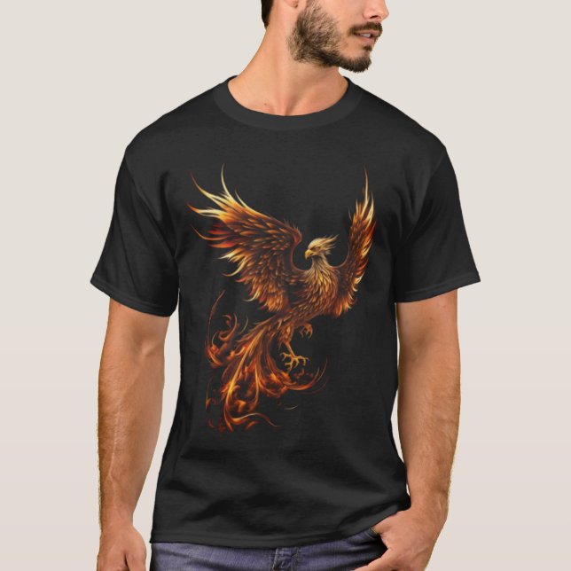 Camiseta Phoenix Rising From Ashes Resurrection Rebirth New (Anverso)