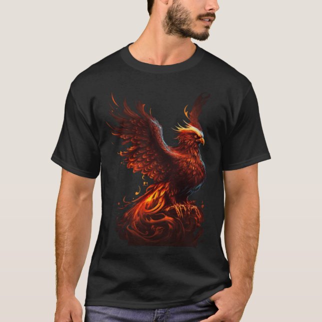 Camiseta Phoenix Rising From Ashes Resurrection Rebirth New (Anverso)