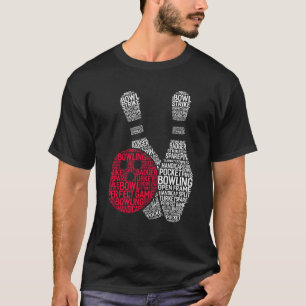 Camiseta Phonetic Alphabet Bowling Pin Word Cloud Bowling