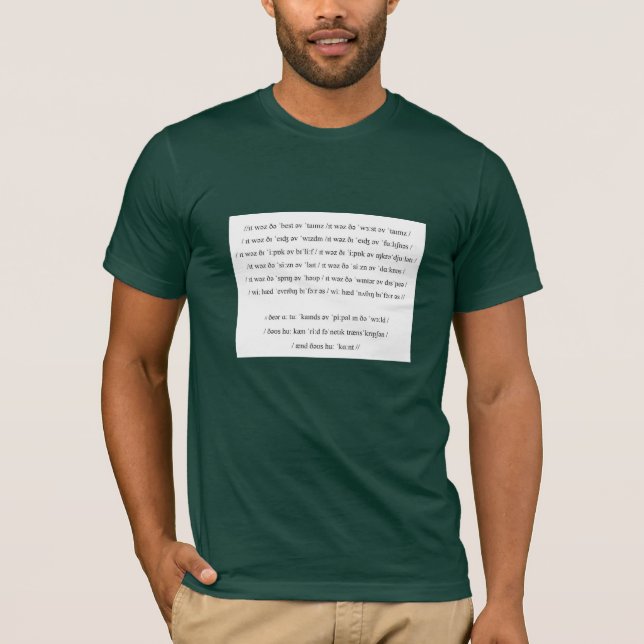 Camiseta Phonetic transcription (Anverso)
