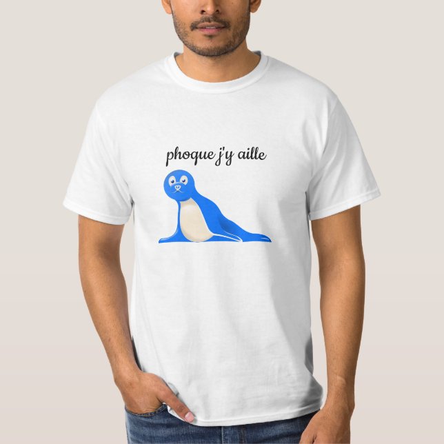 Camiseta phoque j'y aille (Anverso)
