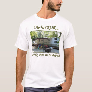 Camiseta photo1 que acampa, vida es GRANDE…, especialment