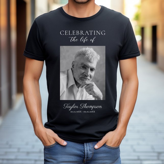 Camiseta Photo Celebration of Life Memorial Black (Subido por el creador)