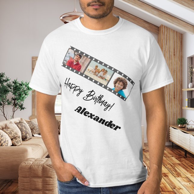 Camiseta Photo collage film name birthday guy (Subido por el creador)