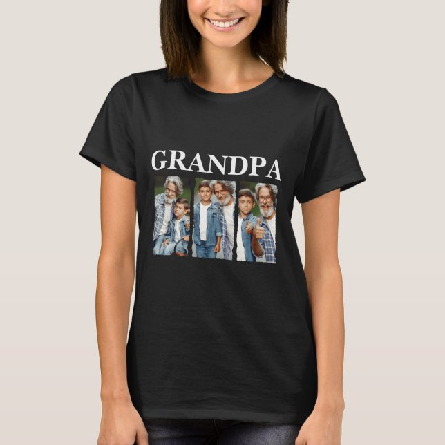 Camiseta Photo Collage Grandpa D Gift  (Anverso)