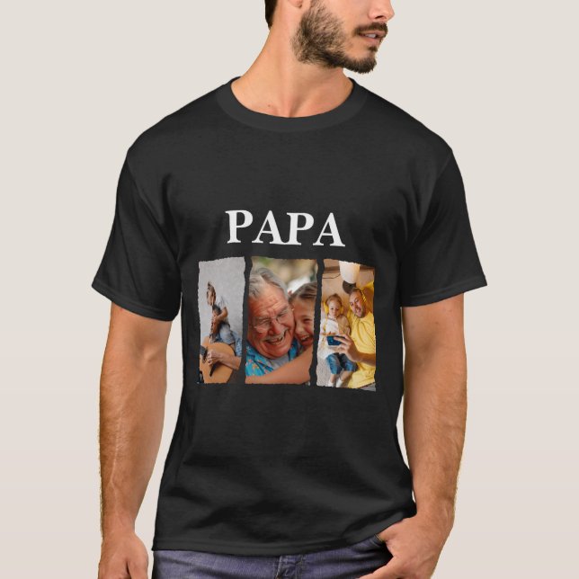 Camiseta Photo Collage Papa D Gift  (Anverso)