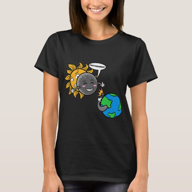 Camiseta ¡Photobomb! Eclipse solar total de 2024 (Anverso)