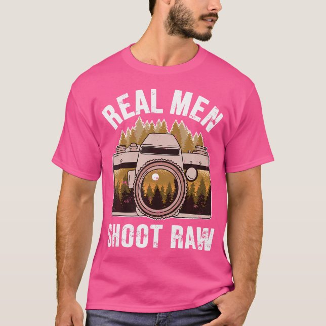 Camiseta Photographer Real Men Shoot Raw Photographer Photo (Anverso)
