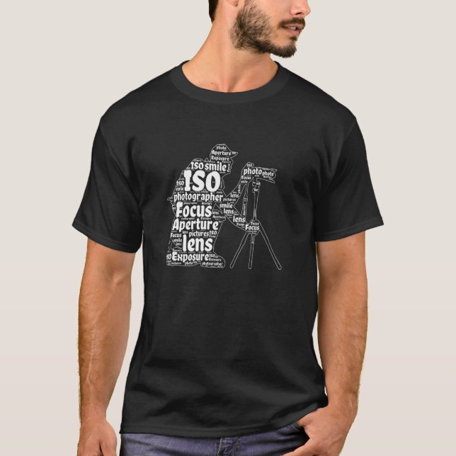Camiseta Photographer Word Cloud Camera Cameraman Photograp (Anverso)
