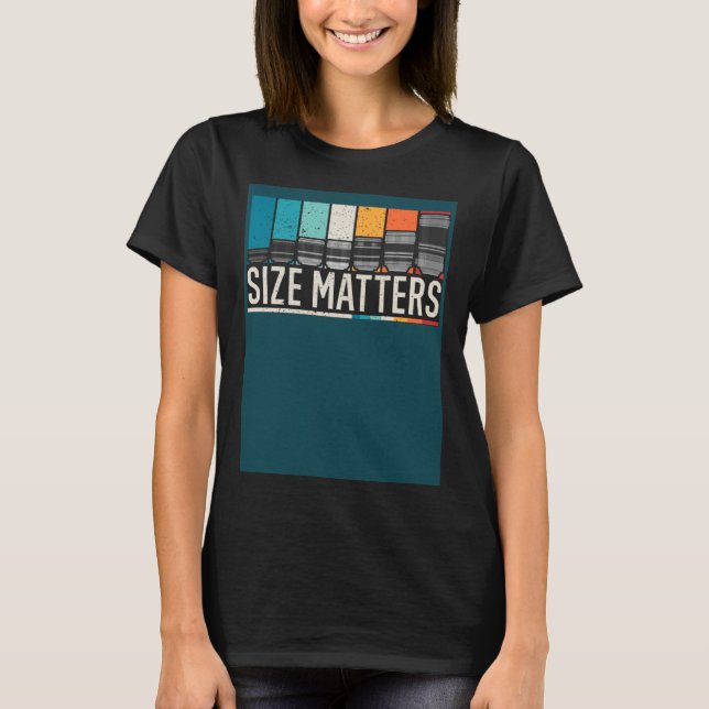 Camiseta Photography Camera Lens Size Matter Photographer S (Anverso)