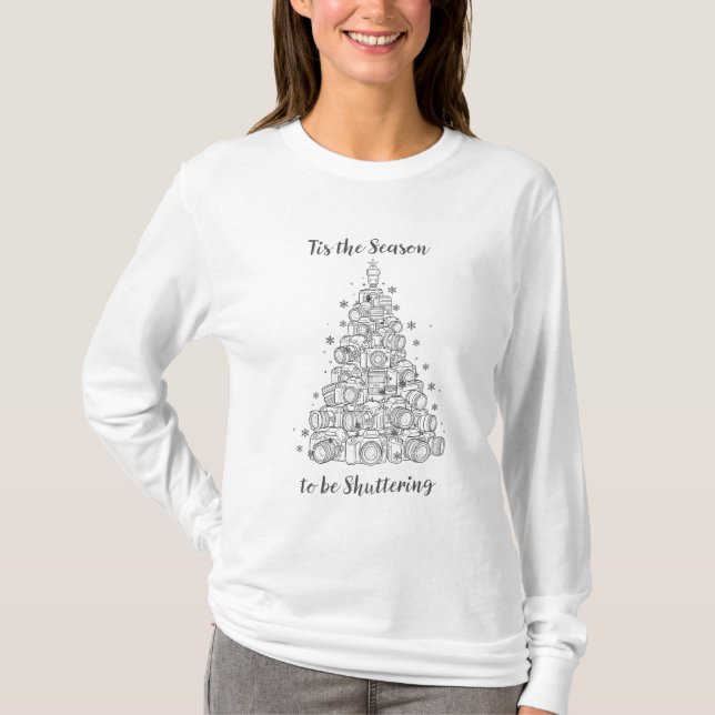 Camiseta Photography Christmas Tree - Gift for Photograper (Anverso)