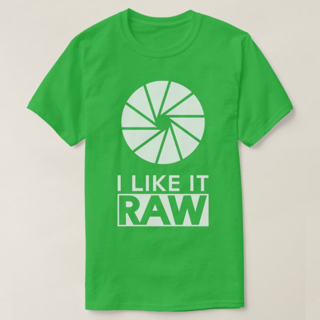 Camiseta Photography  I Like It Raw  (Diseño del anverso)