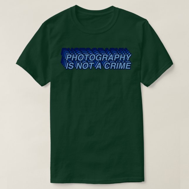 Camiseta Photography Is Not A Crime  Blue  (Diseño del anverso)