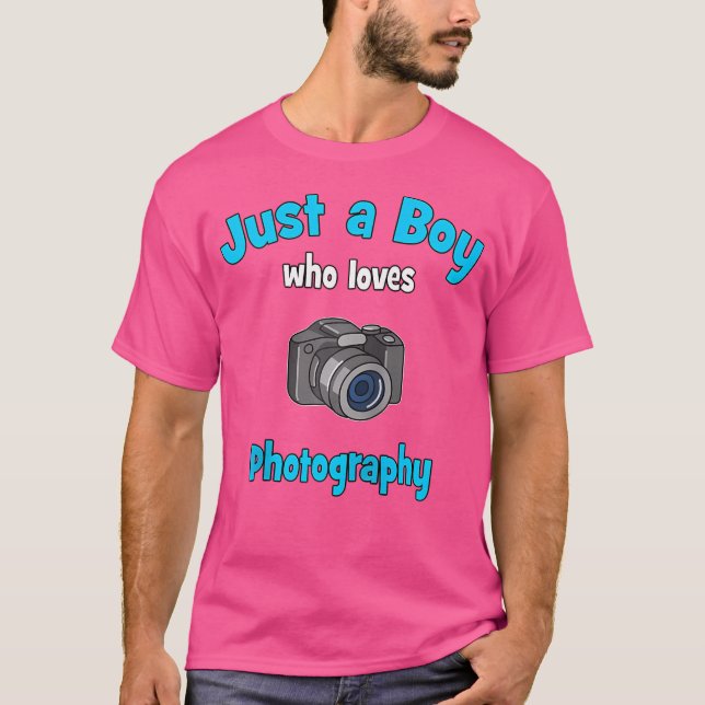 Camiseta Photography Shirt For Boys  Kids Photography 	 Bas (Anverso)