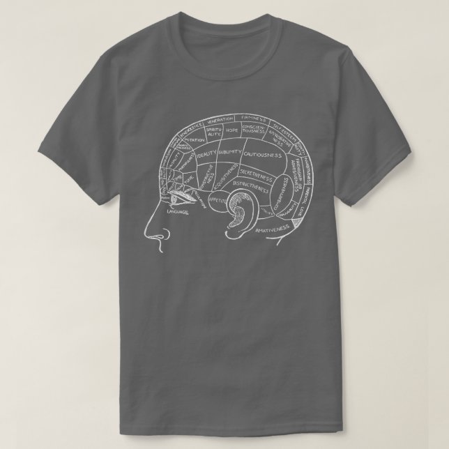 Camiseta Phrenology Chart Head Psychology Psychiatry Scienc (Diseño del anverso)