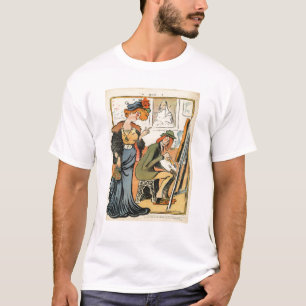 Camiseta Phryne: caricatura del modelo de un artista