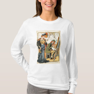 Camiseta Phryne: caricatura del modelo de un artista