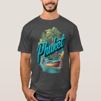 Camiseta Phuketropicalhailand diseño con divertido barco de