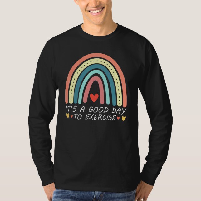 Camiseta physical education rainbow it's a good day to exer (Anverso)