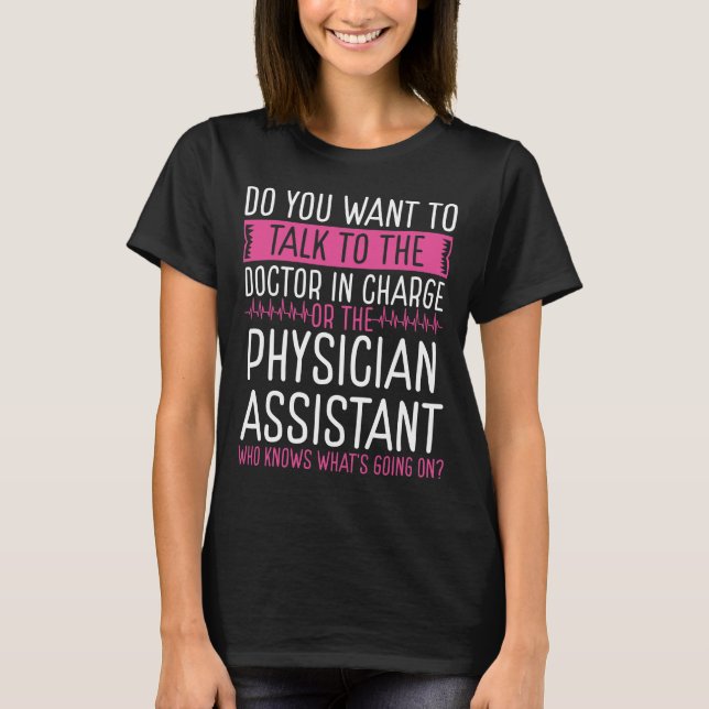 Camiseta Physician Assistant PA Badge Reel (Anverso)