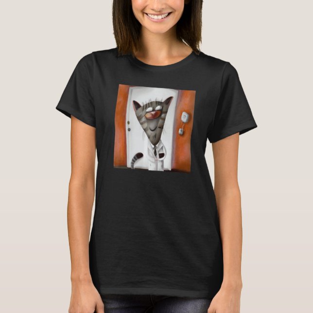 Camiseta Physician kitten witty cat doctor (Anverso)