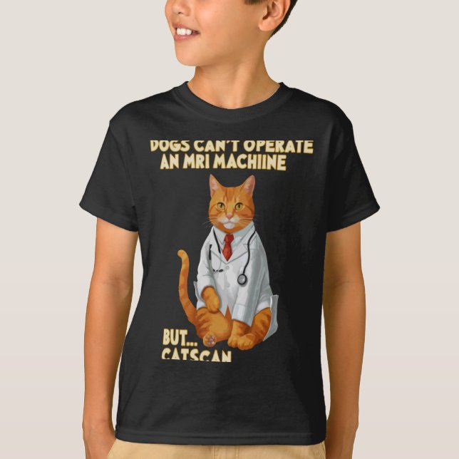 Camiseta Physician Medicine Medical Cat Doctor Funny Cat  (Anverso)