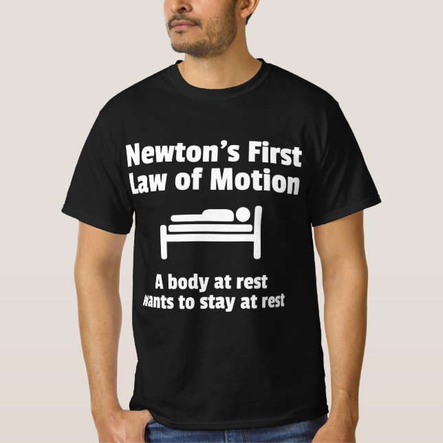 Camiseta Physics Joke Humor T Gift Newton's Law Body at Res (Anverso)