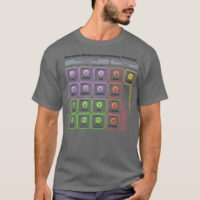 Camiseta Physics  Standard Model of Elementary Particles (Anverso)