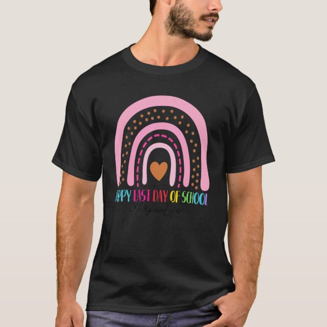 Camiseta Physio Happy Last Day School Rainbow (Anverso)