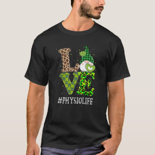 Camiseta Physio Love St Patricks Day Gnome Leopards Women