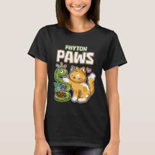Camiseta Phyton Patas Gato Divertido Serpiente Python Progr