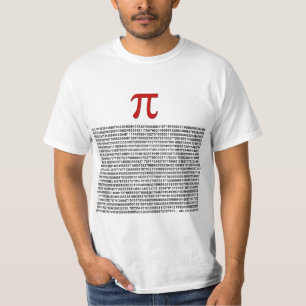 Camiseta ¡Pi = 3,141592653589 etc etc… lo que!